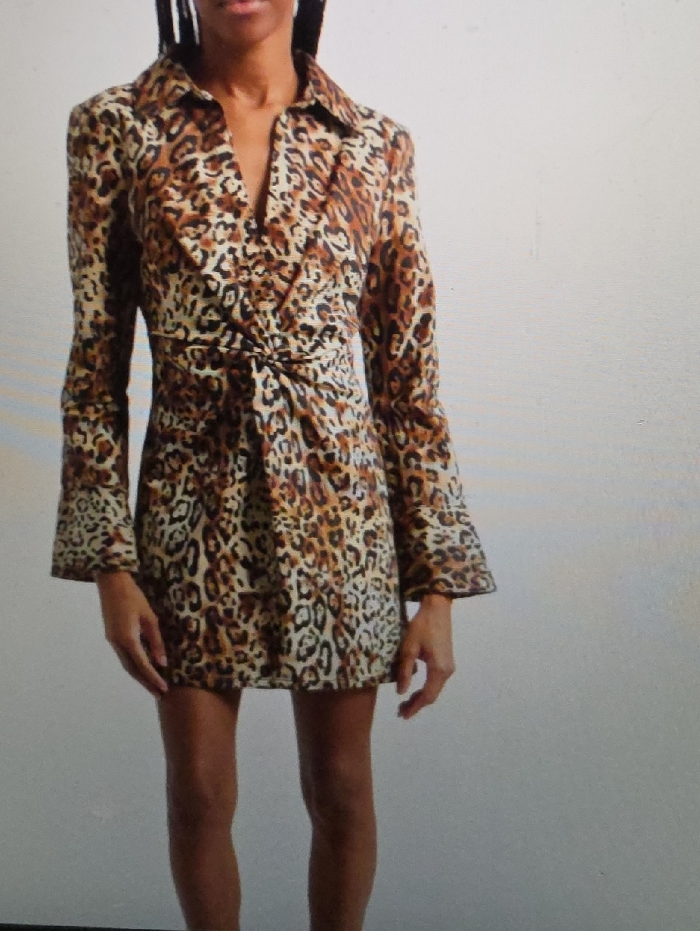 CINQ A SEPT Leopard Print Long-Sleeve Denim Size 6
